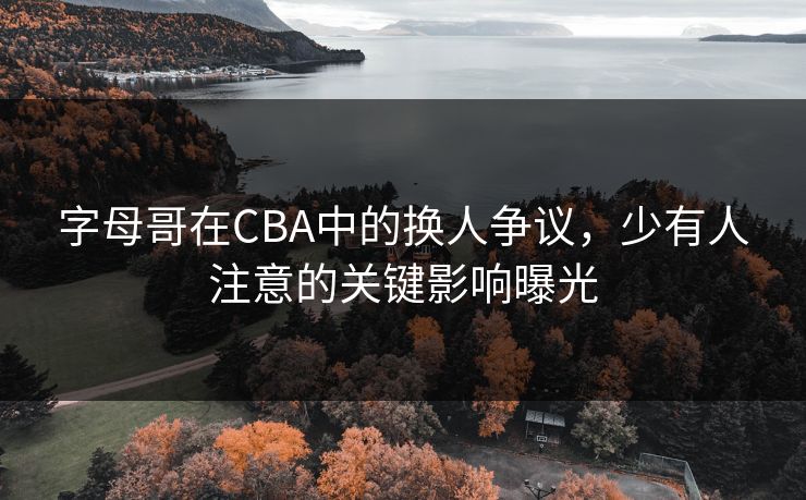 字母哥在CBA中的换人争议，少有人注意的关键影响曝光
